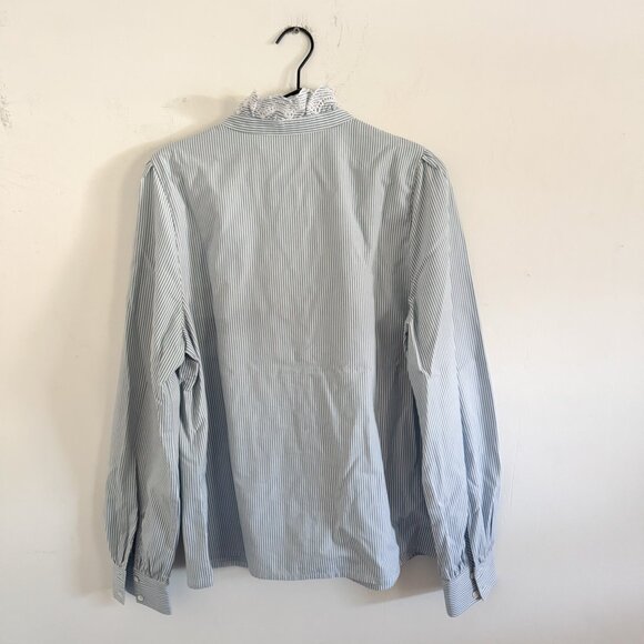 NEW Sezane Blue Stripe Ecru Chlo Shirt EU 44 / US 12 - Picture 8 of 8